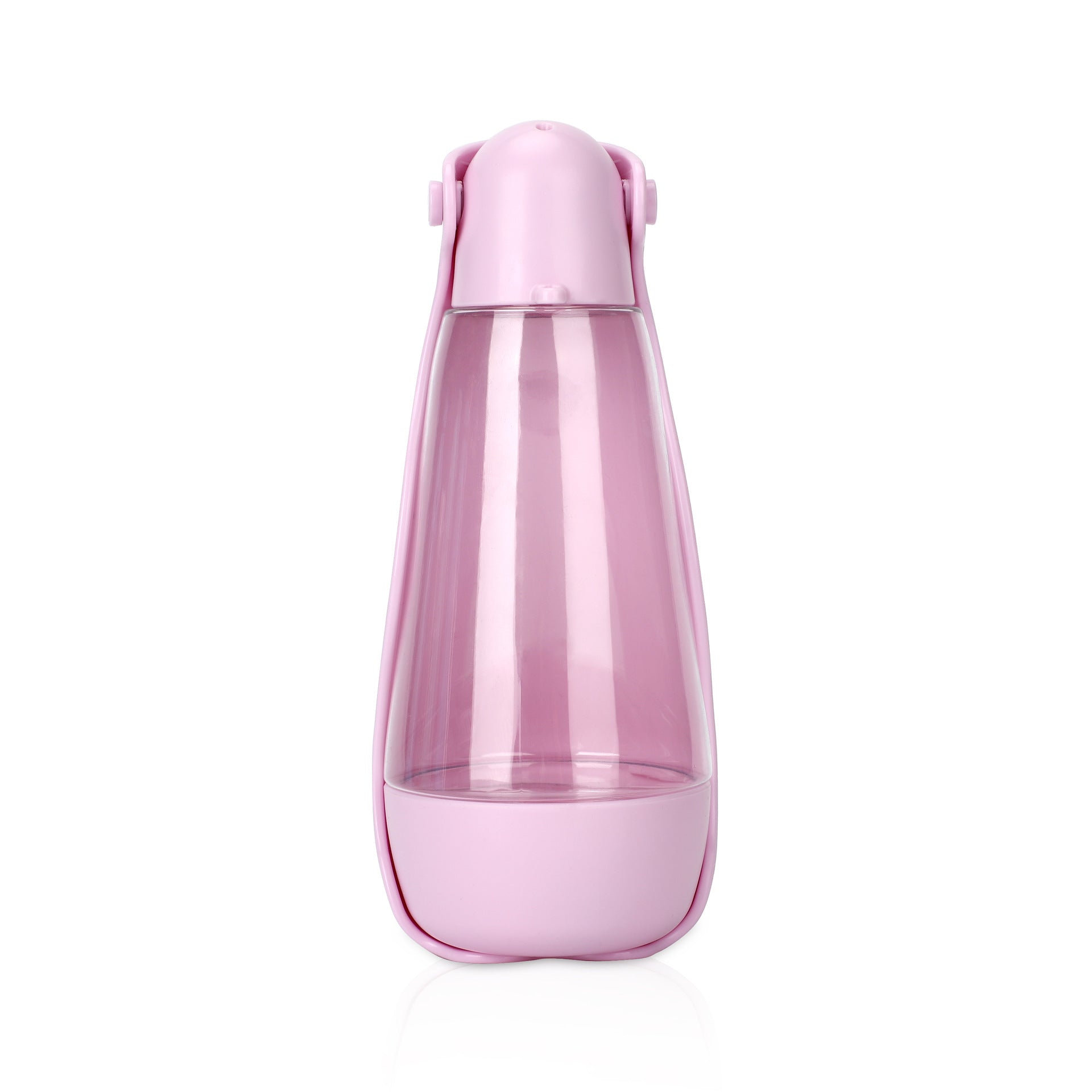Foldable pet water bottle shown in a third color option