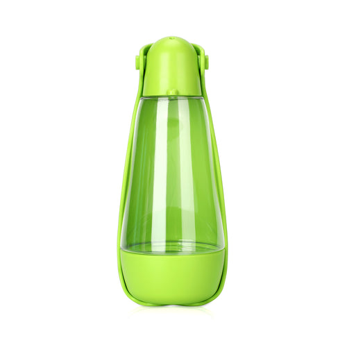 Pet travel water bottle with the drinking bowl folded out