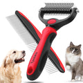 Undercoat rake teeth detail on the pet deshedding brush