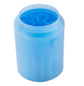 Portable dog paw cleaner cup with soft silicone bristles inside