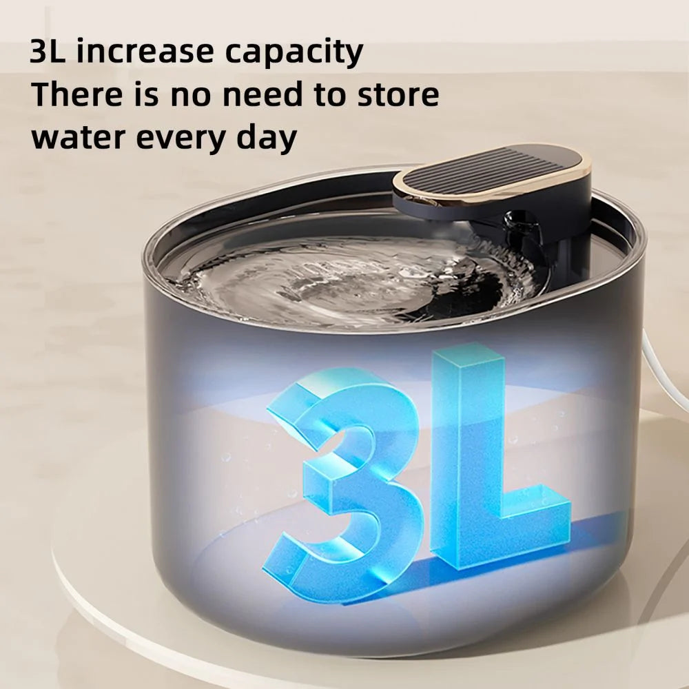 Dog Cat Water Fountain, 101Oz/3L Ultra-Quiet Automatic Dog Water Bowl Dispenser, Built-In Activated Carbon Filter Pet Water Fountain, Automatic Cat Water Dispenser for Cats, Dogs, Other Pets