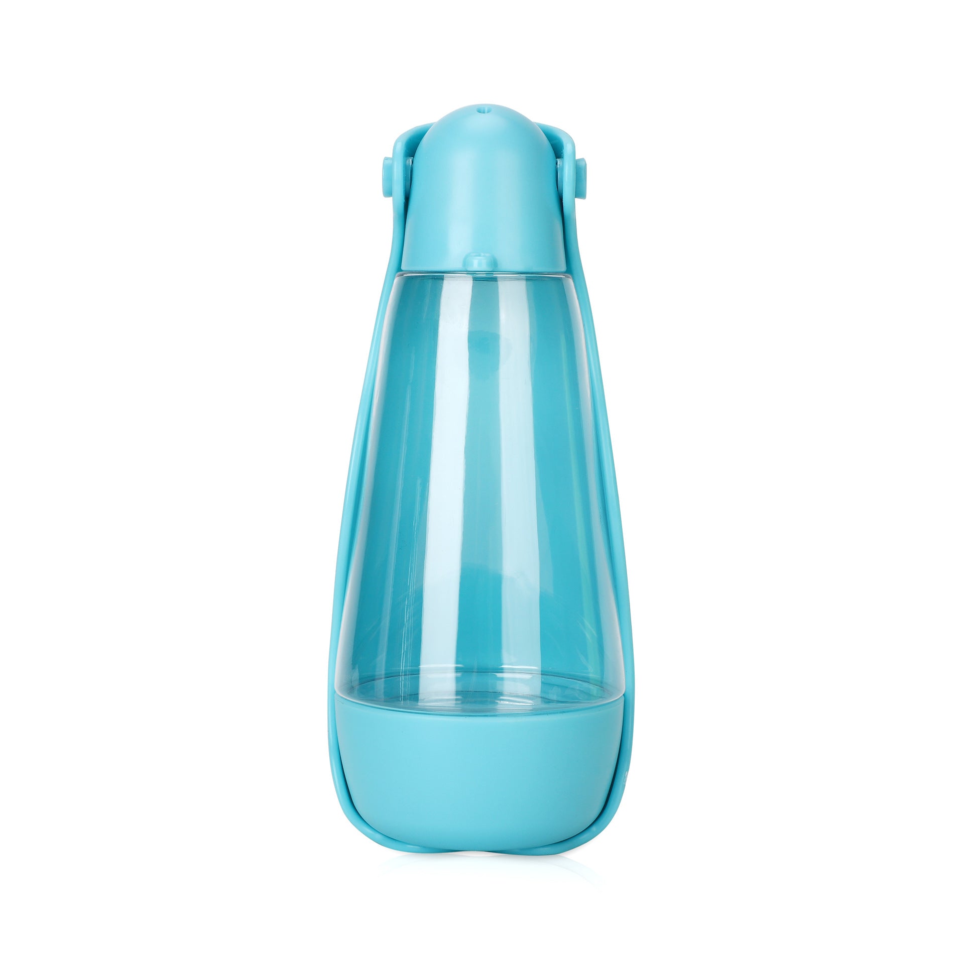 Foldable pet travel water bottle compact enough to hold in one hand
