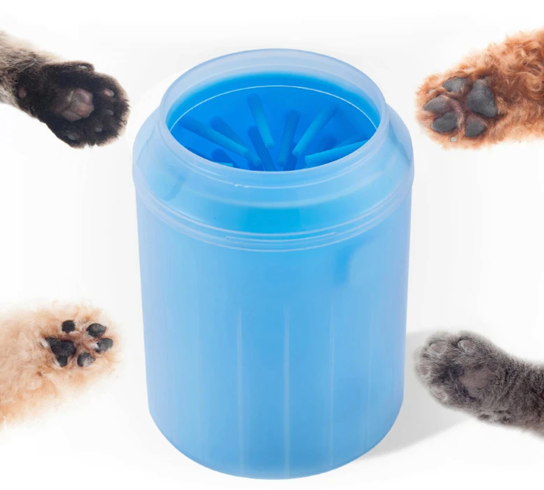 Soft silicone bristles inside the portable dog paw cleaner
